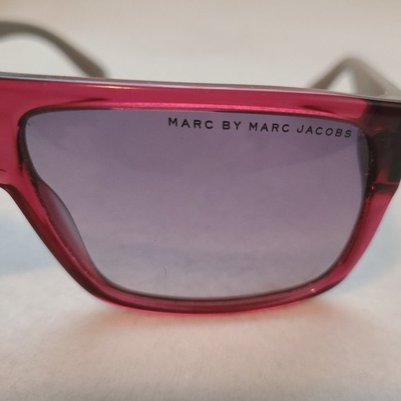 Marc by Marc Jacobs Purple Rectangular Square Sunglasses w Gray Gradient Lenses - Picture 8 of 13